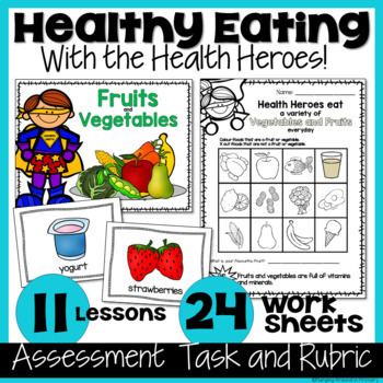 Preview of Healthy Eating | Food Groups Lesson Plans and Assessment Task