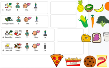 Preview of Healthy Eating Visual Writing 