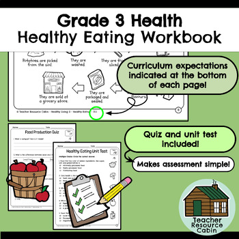 healthy eating workbook grade 3 new 2019 ontario health curriculum