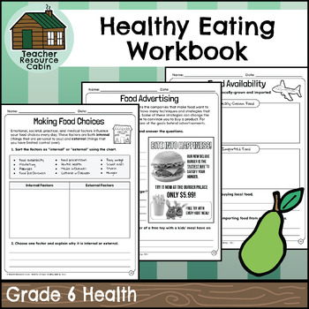 Preview of Healthy Eating Workbook (Grade 6 Ontario Health)