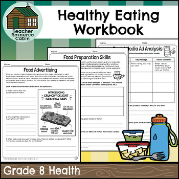 Preview of Healthy Eating Workbook (Grade 8 Ontario Health 2019)