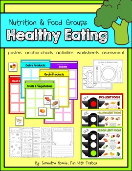 Preview of Healthy Eating: a nutrition & food groups pack with activities, posters, & MORE!