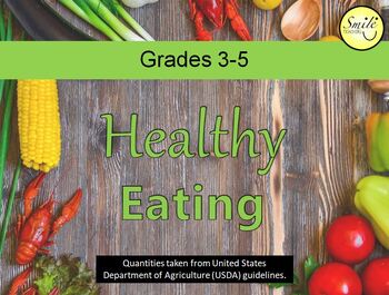 Preview of Healthy Eating and Balanced Diet PowerPoint Grades 3-5