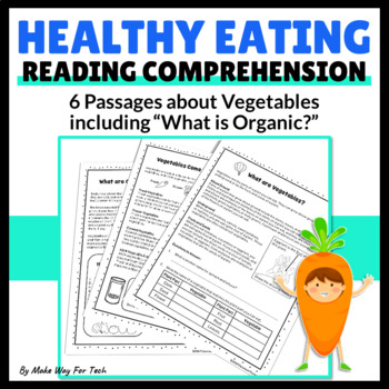 Preview of Healthy Eating and Nutrition: 6 Reading Comprehension Passages Healthy Habits