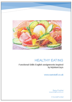 Preview of Healthy Eating for Functional Skills English