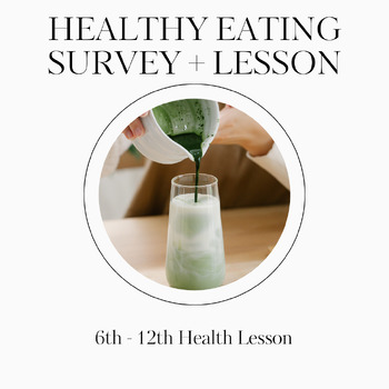 Preview of Healthy Eating for Teens: 3 Lessons and Impacting 60-Question Survey!