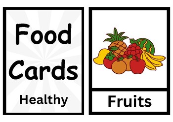 Preview of Healthy Food Cards