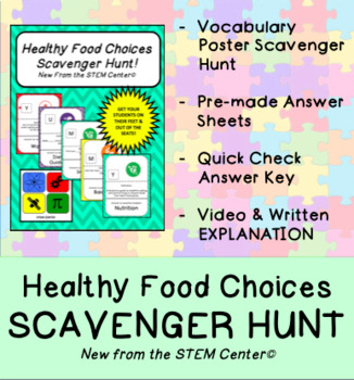 Preview of Healthy Food Choices Scavenger Hunt