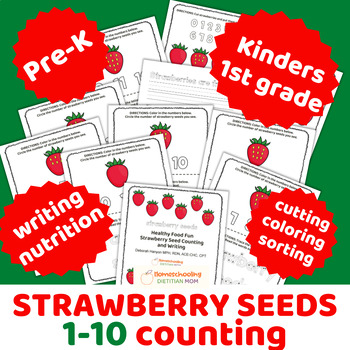 Preview of Healthy Food Fun - Strawberry Seed Counting