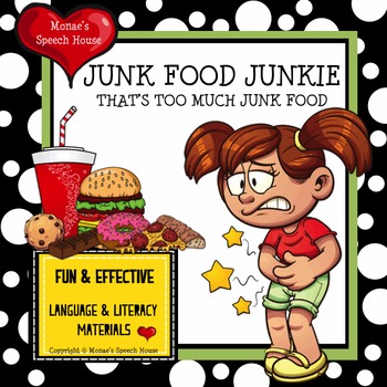 Preview of Healthy Food Junk Food PRE-K Early Literacy Speech Therapy Whole Group