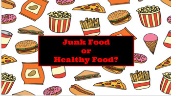 Preview of Healthy Food vs. Junk Food Drag and Drop