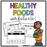 Healthy Foods Worksheets- Healthy Eating Worksheets, Healthy Habits
