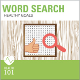 Healthy Goals: Word Search- New Year's Resolution Activity