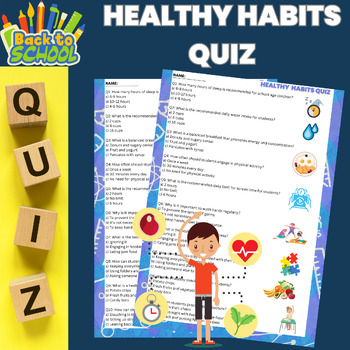 Preview of Healthy Habits Assessment Test | Healthy Habits Quiz