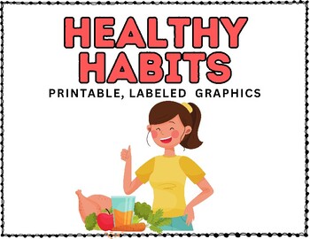 Preview of Healthy Habits Bulletin Board Display Signs
