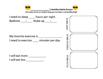 healthy habits worksheets teaching resources teachers pay teachers