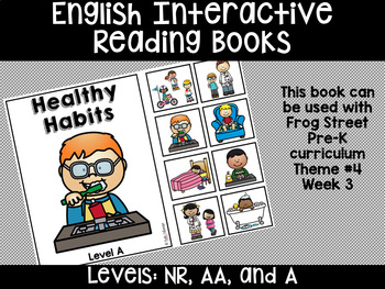 Preview of Healthy Habits English Interactive Reading Books Can Be Used With Frog Street