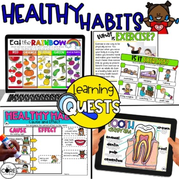 Preview of Healthy Habits Activities - Hygiene, Nutrition, Exercise, Dental - Heath Lesson