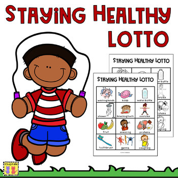 Preview of Staying Healthy Lotto Game, Healthy Habits, Good Hygiene, Pre-K,  Kindergarten
