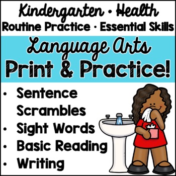 Preview of Healthy Habits Reading Print & Practice: Kindergarten