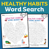 Healthy Habits Word Search Worksheets