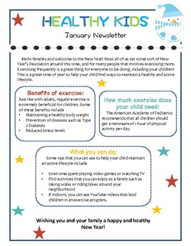 Preview of Healthy Kids Newsletter- January