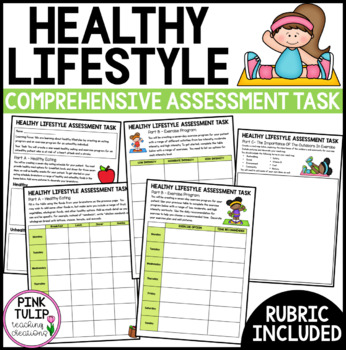 Preview of Healthy Lifestyle Assessment Task - Healthy Eating and Exercise