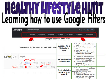 Preview of Healthy Lifestyle Google Filter Hunt