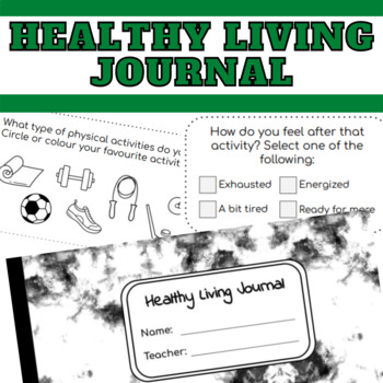 Preview of Healthy Living Journal (Interactive Google Slides & PDF Printout) - DPA Phys. Ed
