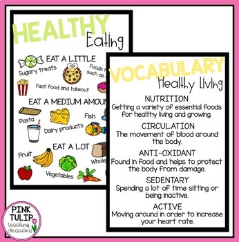 Healthy Living Poster Set - Classroom Decor by Pink Tulip Teaching ...