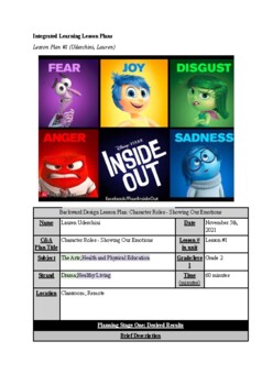 Preview of Healthy Living and Emotions Lesson Plan