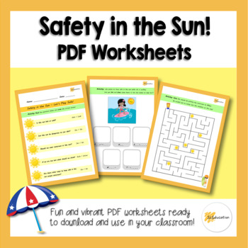 Preview of Healthy Lifestyles | Safety in the Sun | PDF Worksheet | Download and Go!