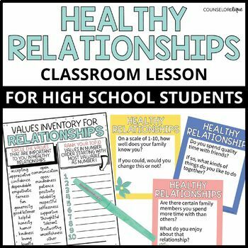 Healthy Relationships Classroom Lesson for High School Students | TPT