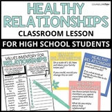 Healthy Relationships Classroom Lesson for High School Students