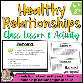 Preview of Healthy Relationships Erin's Law Lesson & Activities