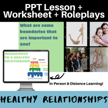 Preview of Healthy Relationships Lesson, PPT/Activity/Worksheet