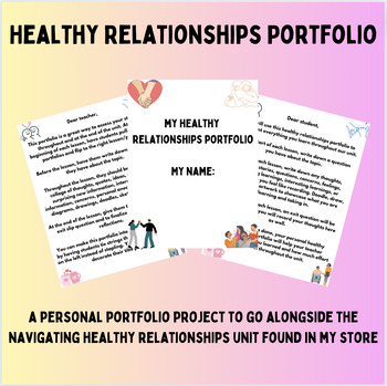 Preview of Healthy Relationships Portfolio (Healthy Relationships Lesson 18) *PDF