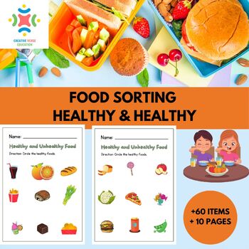 Preview of Healthy Eating Sorting Worksheets