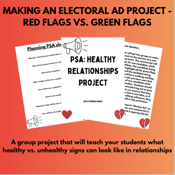 Preview of Making a Commercial Project (Healthy Relationships Lesson 12) *PDF