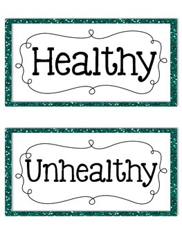 Healthy Vs. Unhealthy Sort by Kinder Kait | Teachers Pay Teachers