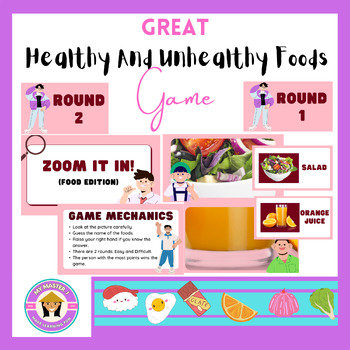 Preview of Healthy and Unhealthy Foods Game (PowerPoint Presentation)
