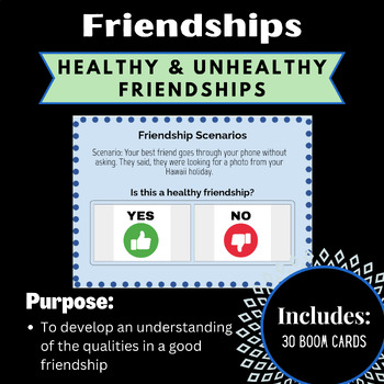 Healthy and Unhealthy Friendships by Speech Therapy with Anna | TPT