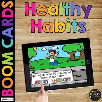 Preview of Healthy and Unhealthy Habits BOOM CARDS™ Science Digital Learning