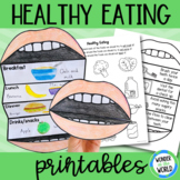 Healthy eating and caring for teeth worksheet and foldable