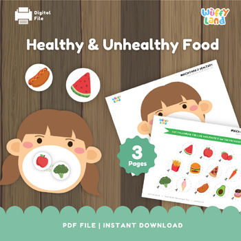Preview of Healthy or Unhealthy Food | Sorting Food, Food Tracker, Healthy Tracker