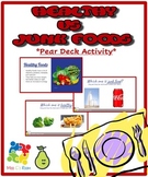 Healthy vs. Junk Foods- Pear Deck Activity