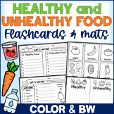Healthy vs. Unhealthy Flashcards, Mats and Worksheets