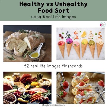 Preview of Healthy vs Unhealthy Food Sorting Activity using Real-Life Images