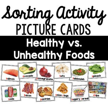 ​Healthy and unhealthy food spin and cover activity