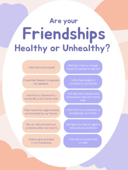 Preview of Healthy vs. Unhealthy Friendships